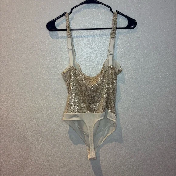 Free People Gold Sequin Bodysuit - Picture 5 of 5